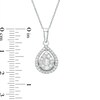 Thumbnail Image 2 of Previously Owned - 1/2 CT. T.W. Diamond Teardrop Frame Pendant in 10K White Gold