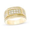 Thumbnail Image 0 of Previously Owned - Men's 1-1/2 CT. T.W. Composite Diamond Rectangle Top Ring in 10K Gold