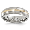 Thumbnail Image 0 of Previously Owned - Edward Mirell Men's 6.0mm Wedding Band in Titanium and 14K Gold