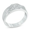 Thumbnail Image 2 of Previously Owned - Men's 1/4 CT. T.W. Diamond Seven Stone Slant Anniversary Band in 10K White Gold