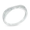 Thumbnail Image 2 of Previously Owned - 1/15 CT. T.W. Diamond Double Row Contour Wedding Band in 14K White Gold
