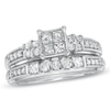 Thumbnail Image 1 of Previously Owned - 3/4 CT. T.W. Quad Princess-Cut Diamond Bridal Set in 10K White Gold