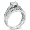 Thumbnail Image 2 of Previously Owned - 3/4 CT. T.W. Quad Princess-Cut Diamond Bridal Set in 10K White Gold