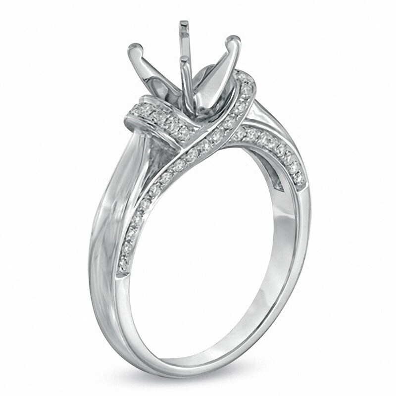Main Image 2 of Previously Owned - 1/3 CT. T.W. Diamond Semi-Mount in 14K White Gold