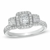 Thumbnail Image 1 of Previously Owned - 1 CT. T.W. Radiant-Cut Diamond Three Stone Ring in 14K White Gold (I/I1)