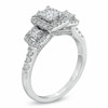 Previously Owned - 1 CT. T.W. Radiant-Cut Diamond Three Stone Ring in 14K White Gold (I/I1)