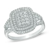 Thumbnail Image 0 of Previously Owned - 1/2 CT. T.W. Diamond Cluster Double Frame Ring in 10K White Gold