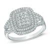 Thumbnail Image 0 of Previously Owned - 1/2 CT. T.W. Diamond Cluster Double Frame Ring in 10K White Gold