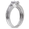 Thumbnail Image 2 of Previously Owned - 1/2 CT. T.W. Quad Princess-Cut Diamond Bridal Set in 10K White Gold