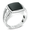 Thumbnail Image 2 of Previously Owned - 13.0mm Square-Cut Onyx Ring in Sterling Silver