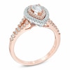 Thumbnail Image 2 of Previously Owned - 1 CT. T.W. Pear-Shaped Diamond Double Frame Engagement Ring in 14K Two-Tone Gold