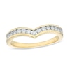 Thumbnail Image 1 of Previously Owned - 1/4 CT. T.W. Diamond Chevron Anniversary Band in 10K Gold