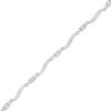 Thumbnail Image 1 of Previously Owned - 1/8 CT. T.W. Diamond Three Stone Curved Station Bracelet in 10K White Gold