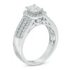Thumbnail Image 2 of Previously Owned - 1 CT. T.W. Quad Diamond Octagonal Frame Vintage-Style Channel-Set Engagement Ring in 14K White Gold