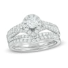Thumbnail Image 1 of Previously Owned - 1 CT. T.W. Diamond Teardrop-Shaped Frame Engagement Ring in 14K White Gold
