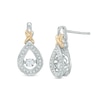 Thumbnail Image 0 of Previously Owned - 1/4 CT. T.W. Diamond Teardrop Earrings in 10K Two-Tone Gold