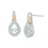Thumbnail Image 1 of Previously Owned - 1/4 CT. T.W. Diamond Teardrop Earrings in 10K Two-Tone Gold