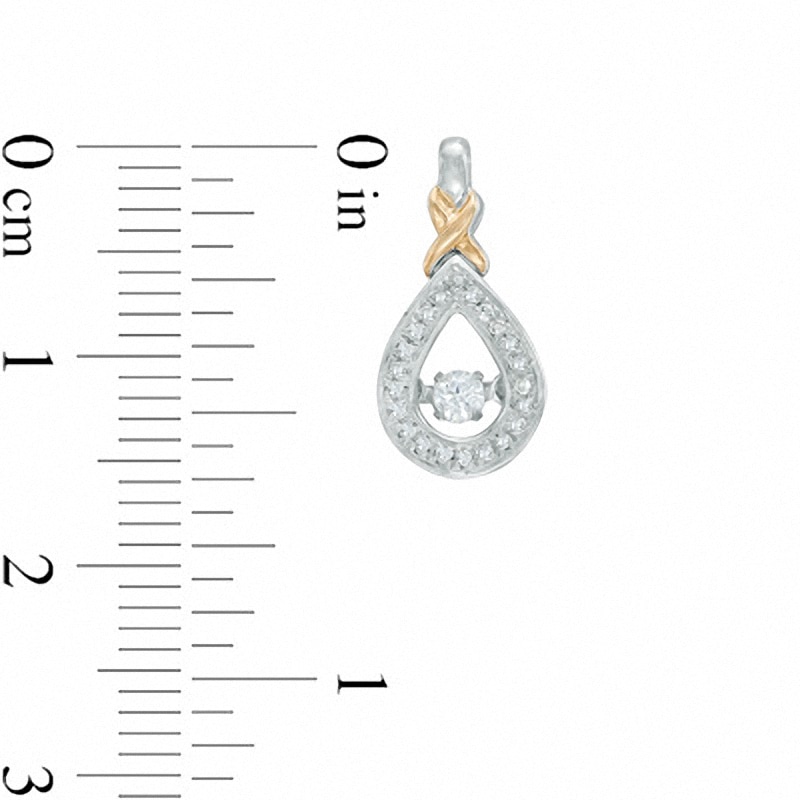 Previously Owned - 1/4 CT. T.W. Diamond Teardrop Earrings in 10K Two-Tone Gold