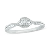 Thumbnail Image 1 of Previously Owned - Diamond Accent Woven Promise Ring in 10K White Gold