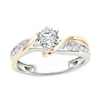 Thumbnail Image 0 of Previously Owned - 3/4 CT. T.W. Diamond Crossover Engagement Ring in 14K Two-Tone Gold