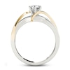Thumbnail Image 2 of Previously Owned - 3/4 CT. T.W. Diamond Crossover Engagement Ring in 14K Two-Tone Gold