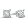 Thumbnail Image 0 of Previously Owned - 1/3 CT. T.W. Princess-Cut Diamond Solitaire Stud Earrings in 14K White Gold