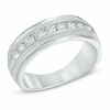 Thumbnail Image 1 of Previously Owned - Men's 1 CT. T.W. Diamond Milgrain Anniversary Band in 14K White Gold