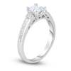 Thumbnail Image 2 of Previously Owned - 1-1/6 CT. T.W. Princess-Cut Diamond Collar Engagement Ring in 14K White Gold