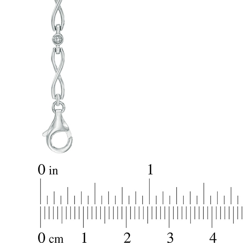 Main Image 2 of Previously Owned - Oval Madeira Citrine Infinity Link Bracelet in Sterling Silver - 7.25"