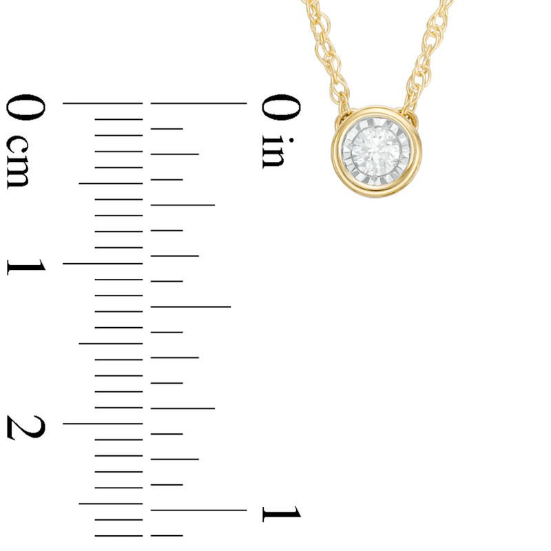 Previously Owned - 1/10 CT. Diamond Solitaire Pendant in 10K Gold