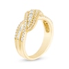 Thumbnail Image 2 of Previously Owned - 1/2 CT. T.W. Baguette and Round Diamond Crossover Vintage-Style Ring in 10K Gold