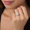 Thumbnail Image 2 of Previously Owned - Love's Destiny by Zales 1 CT. T.W. Emerald-Cut Diamond Frame Engagement Ring in 14K Two-Tone Gold