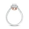 Thumbnail Image 3 of Previously Owned - Love's Destiny by Zales 1 CT. T.W. Emerald-Cut Diamond Frame Engagement Ring in 14K Two-Tone Gold