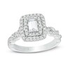 Thumbnail Image 0 of Previously Owned - Vera Wang Love Collection 1 CT. T.W. Diamond Double Frame Engagement Ring in 14K White Gold