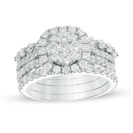 ブライダルカチューム Previously Owned - 2 CT. T.W. Composite Diamond Cushion