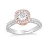 Thumbnail Image 1 of Previously Owned - Enchanted Disney Princess 1-1/2 CT. T.W. Diamond Frame Crown Engagement Ring in 14K Two-Tone Gold