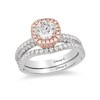 Thumbnail Image 3 of Previously Owned - Enchanted Disney Princess 1-1/2 CT. T.W. Diamond Frame Crown Engagement Ring in 14K Two-Tone Gold