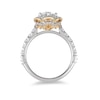 Thumbnail Image 3 of Previously Owned - Enchanted Disney Belle 1-1/2 CT. T.W. Diamond Frame Engagement Ring in 14K Two-Tone Gold