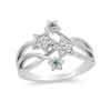 Previously Owned - Enchanted Disney Tinker Bell Tourmaline and 1/10 CT. T.W. Diamond Star Ring in Sterling Silver