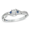 Thumbnail Image 0 of Previously Owned - Cherished Promise Collection™ Diamond Accent and Blue Sapphire Twist Ring in Sterling Silver
