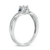 Thumbnail Image 1 of Previously Owned - Cherished Promise Collection™ Diamond Accent and Blue Sapphire Twist Ring in Sterling Silver