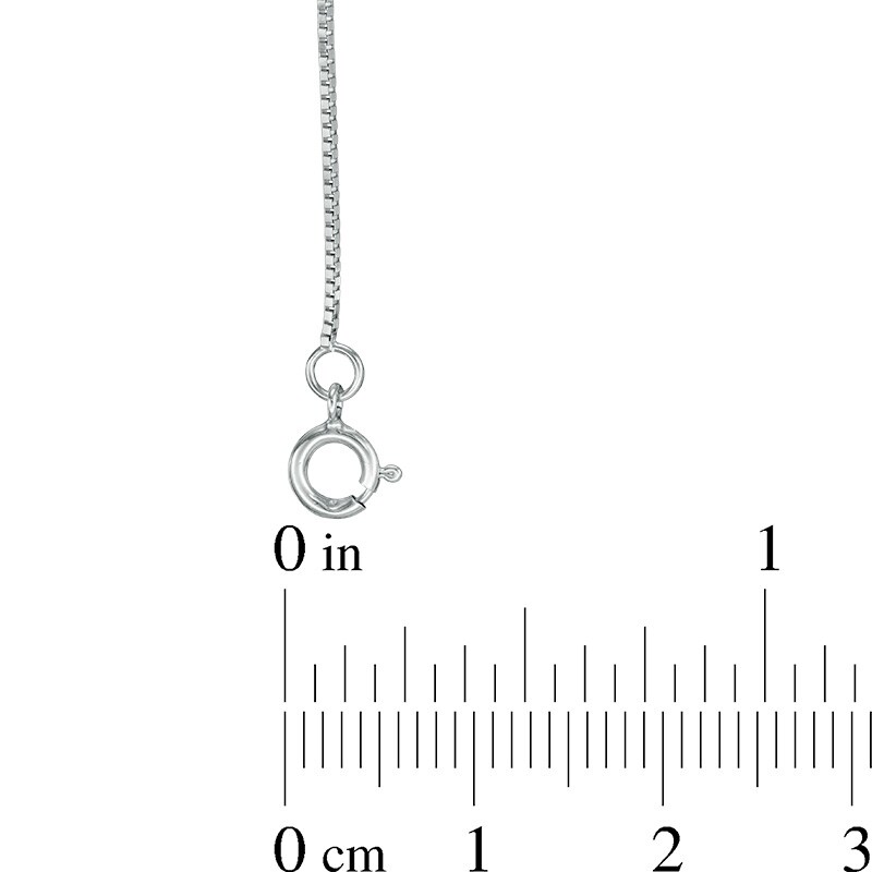 Main Image 2 of Previously Owned - 0.66mm Box Chain Necklace in 14K White Gold - 18"