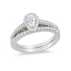 Thumbnail Image 2 of Previously Owned - Enchanted Disney Merida 1/2 CT. T.W. Pear-Shaped Diamond Frame Engagement Ring in 14K Two-Tone Gold