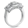Thumbnail Image 1 of Previously Owned - 1/2 CT. T.W. Composite Diamond Three Stone Framed Engagement Ring in 10K White Gold