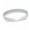 Thumbnail Image 1 of Previously Owned - 1/4 CT. T.W. Diamond Double Row Anniversary Band in 14K White Gold