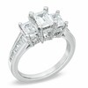 Thumbnail Image 2 of Previously Owned - 2 CT. T.W. Emerald-Cut Diamond Three Stone Ring in 14K White Gold (I/I1)