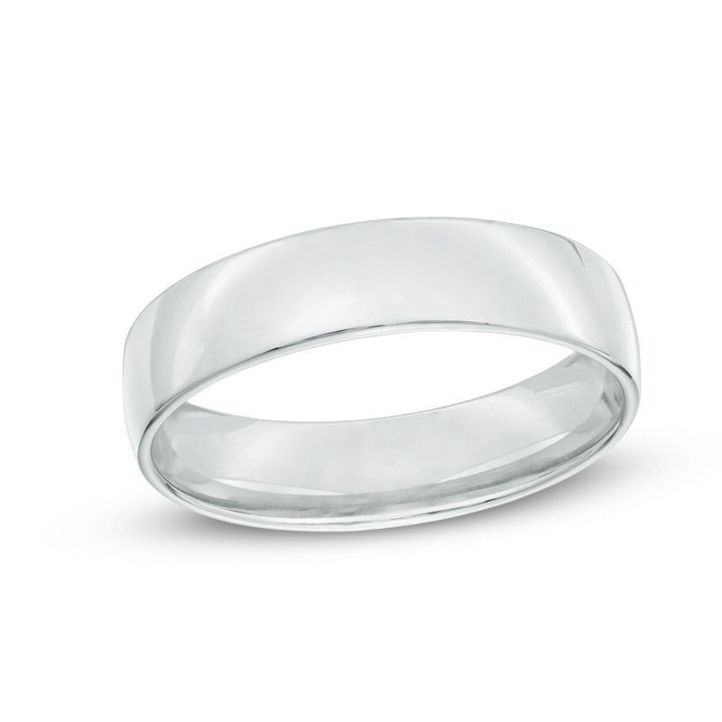 Previously Owned - Men's 5.5mm Comfort Fit Wedding Band in 14K White Gold