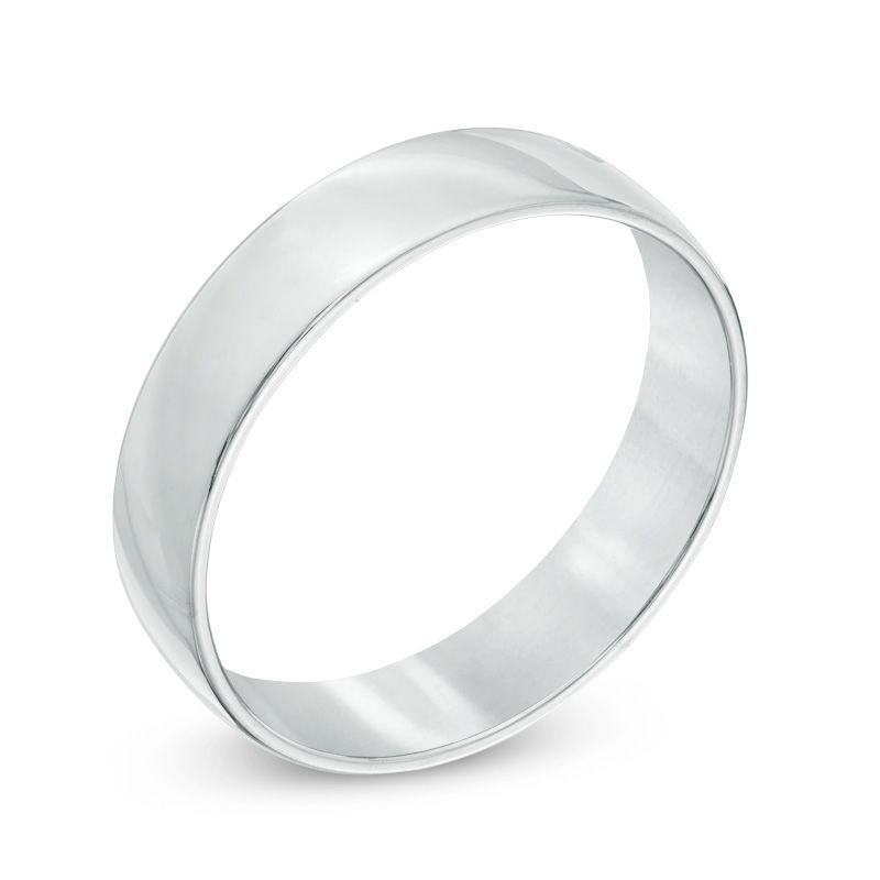 Previously Owned - Men's 5.5mm Comfort Fit Wedding Band in 14K White Gold
