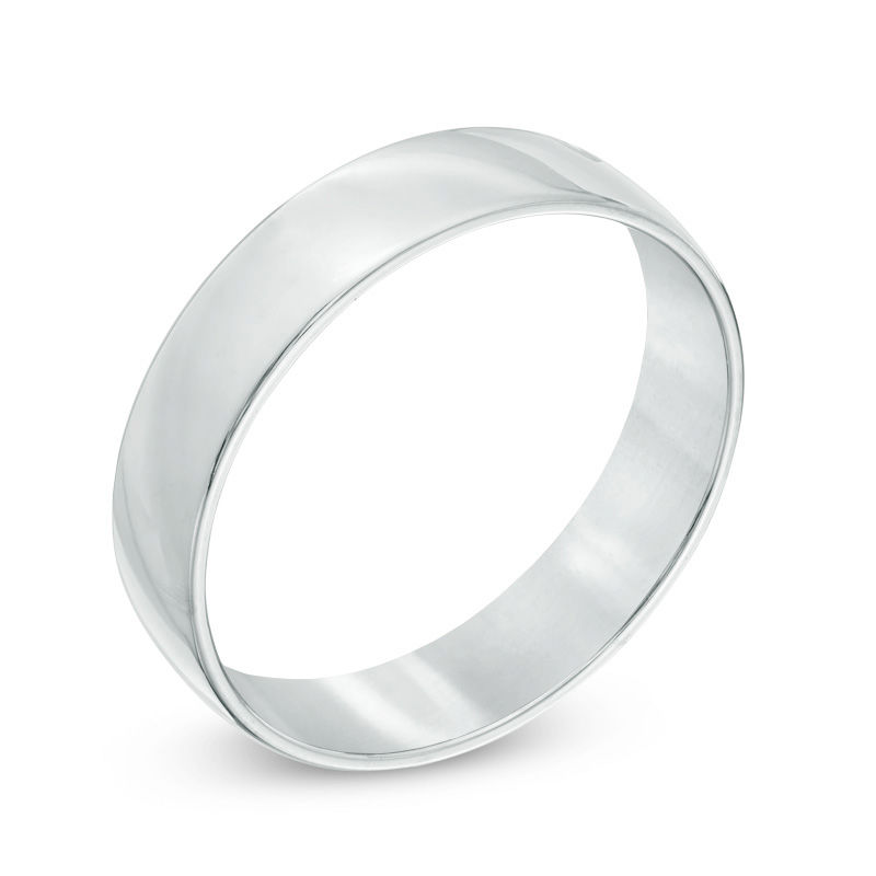 Main Image 2 of Previously Owned - 5.5mm Comfort Fit Wedding Band in 14K White Gold