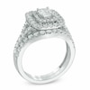 Thumbnail Image 2 of Previously Owned - 1-3/4 CT. T.W. Radiant-Cut Diamond Frame Bridal Set in 14K White Gold